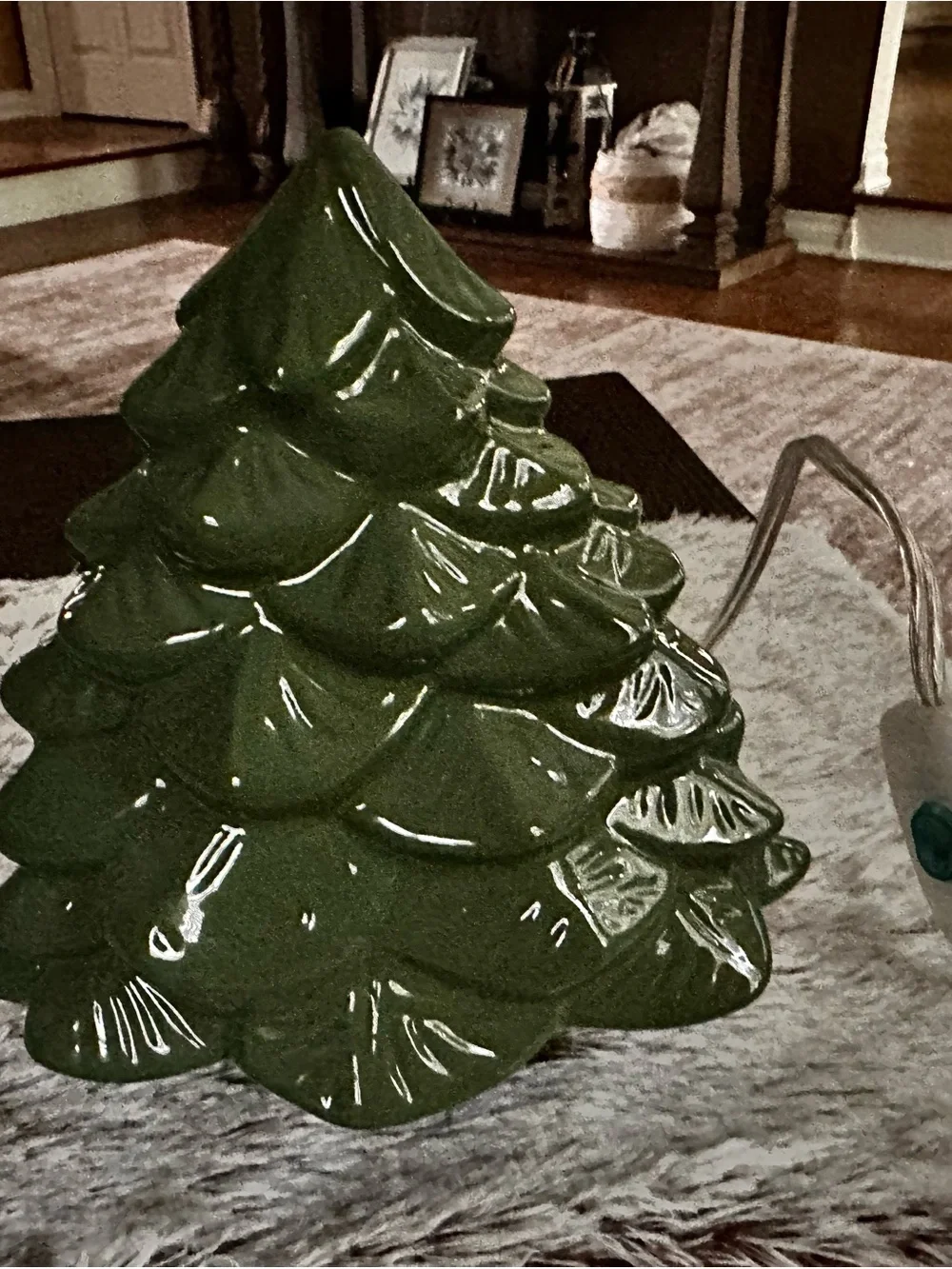Yankee candle Green Ceramic Christmas Tree Holiday wax melter